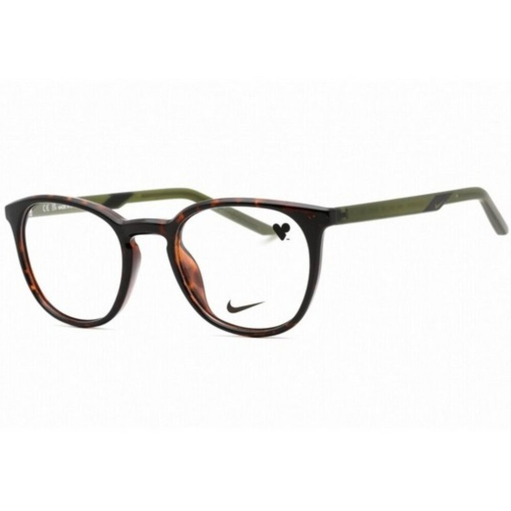 NIKE NK7260-239-49 Tortoise & Matte Rough Green Men's Eyeglasses 49/20/145 NEW - Picture 4 of 5